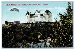 1938 C.N.R. MacDonald Hotel Edmonton Alberta Canada Vintage Postcard