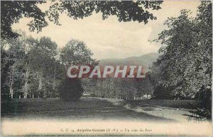 Old Postcard Argeles gazost (h p) a corner of the park