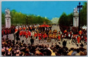 London England 1950s Postcard The Coronation Procession