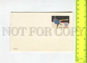 466542 1979 year USA winter olympic figure skating 1980 Postal Stationery