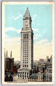 Custom House Boston Massachusetts MA 1921 WB Postcard K10