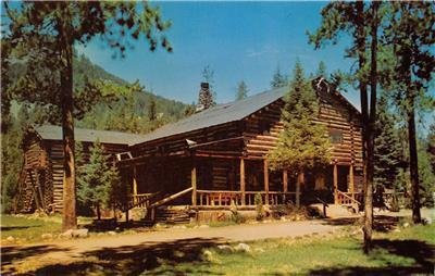 PAHASKA TEPEE Buffalo Bill's Hunting Lodge Yellowstone c1950s Vintage Postcard