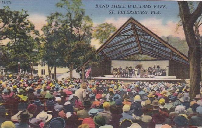 Florida St Petersburg Band Shell Williams Park 1954