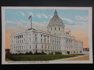 USA MINNEAPOLIS State Capitol Building - St. Paul - Old Postcard by Co-Mo Co.