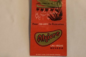 Algiers Las Vegas Nevada 30 Strike Matchbook Cover