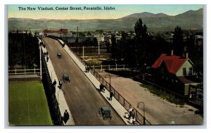 New Viaduct Center Street Pocatello Idaho ID UNP DB Postcard P19