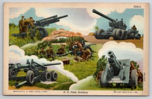 US Field Artillery U.S. Army Signal Corps Tanks Cannons Soldiers  Postcard A43