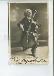 472333 Auguste VAN BIENE Actor Musician CELLO Cellist COMPOSER AUTOGRAPH TUCK