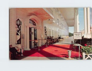 Postcard Porch of the Grand Hotel Mackinac Island Michigan USA