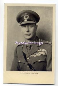 r1547 - King George VI in Army Uniform - postcard