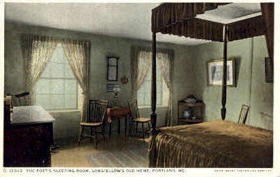 The Poet's Sleeping Room, Longfellow's Old Home in Portland, Maine