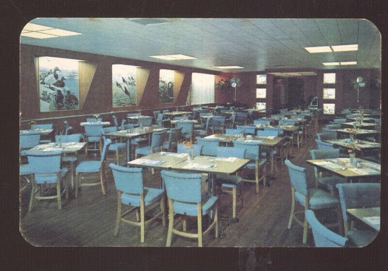 CHESAPEAKE CITY MARYLAND SCHAEFER'S RESTAURANT INTERIOR ADVERTISING POSTCARD