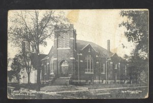 ROOSEVELT ILLINOIS FIRST UNITED BRETHREN CHURCH VINTAGE POSTCARD 1914