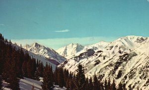 Postcard Pyramid Peak Maroon Bells Sun Deck Cloud 9 Restaurant Aspen Colorado CO