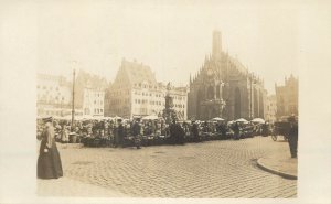 Germany Neptune Fountain Frauenkirche Square photo postcard