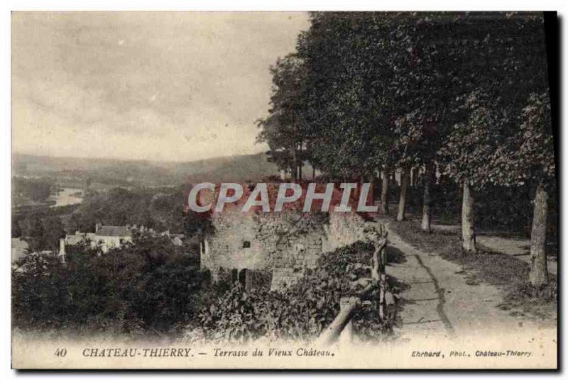 Old Postcard Chateau Thierry Du Vieux Chateau Terrace