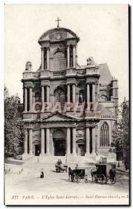 Paris Old Postcard Church of Saint Gervais