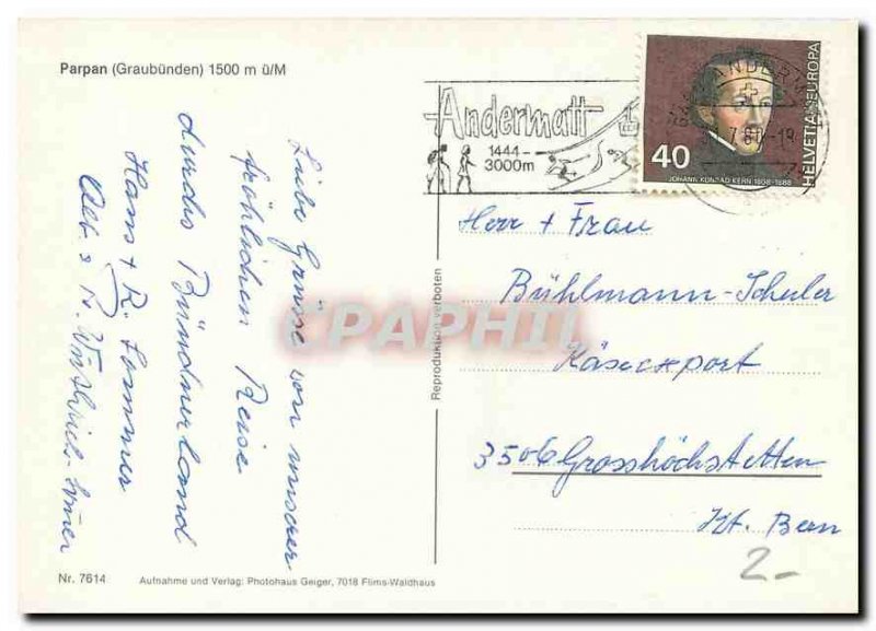 Modern Postcard Parpan