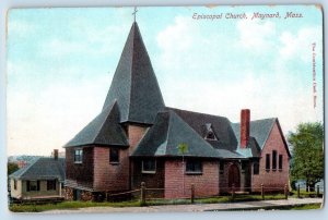 Maynard Massachusetts Postcard Episcopal Church Exterior c1910 Vintage Antique