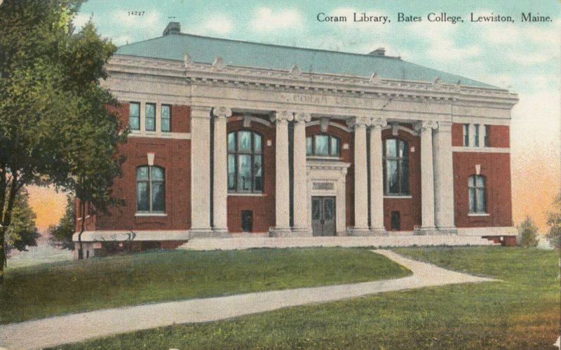 LEWISTON , Maine , PU-1909 ; Coram Library , Bates College