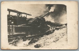 BIG BERTHA GUN WWI ERA ANTIQUE REAL PHOTO POSTCARD RPPC