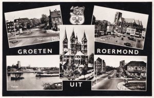 Roermond Holland Zwartbrock Markt Haven Boats Real Photo Dutch Postcard