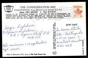 Canada PEI CHARLOTTETOWN The Confederation Inn with older cars pm1984 - Chrome