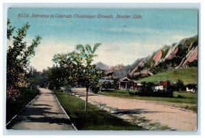 c1910's Entrance To Colorado Chautauqua Grounds Boulder Colorado CO Postcard