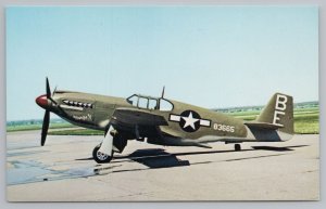 Aircraft~North American A-36-A & Stats On Back~Vintage Postcard 