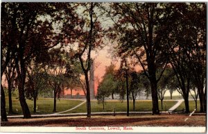 View of South Common, Lowell MA Undivided Back Vintage Postcard I21