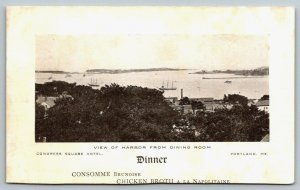 Congress Square Hotel  Portland  Maine  Dinner  Postcard  c1905