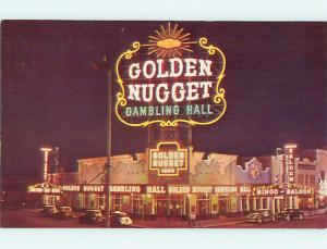 Unused 1950's GOLDEN NUGGET GAMBLING HALL CASINO Las Vegas NV t4131@