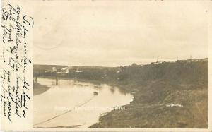 RPPC of River and Bridge Edmonton Alberta Canada 1906