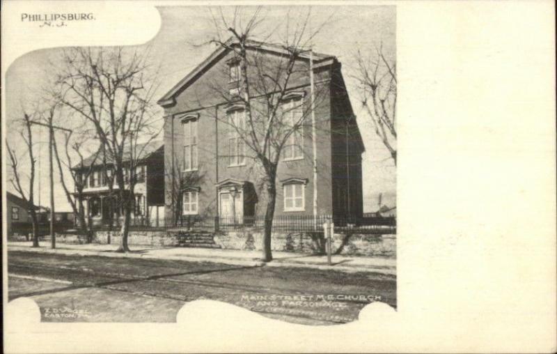 Phillipsburg NJ Main St. ME Church c1910 Postcard