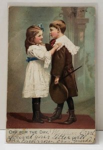 Raphael Tuck, Off For The Day, Little Men & Womem Series pre 1907 Postcard B8