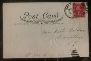 1901 New York Usa Picture Postcard PPC Cover Halloween Greetings