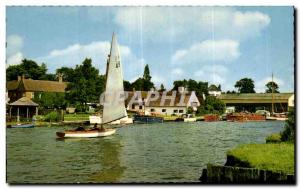 Old Postcard The River Bure at Horning Norfolk Broads