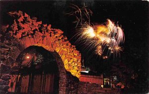 Fireworks Display Six Flags Amusement Park Dallas Fort Worth Texas postcard