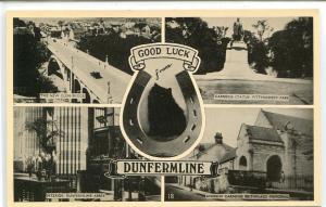 Greetings From Dunfermline Scotland Multi View #2 postcard