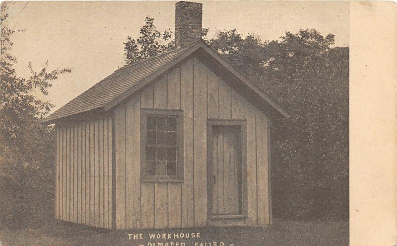 F63/ Olmsted Falls Ohio Postcard c1910 The Workhouse Building 4