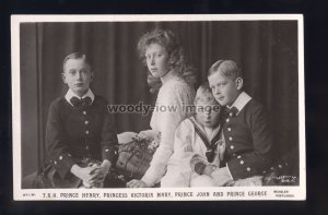 r3628 -  King George V's children, Princes Henry, John, George & Mary - postcard