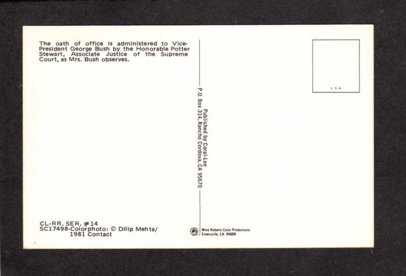 DC Oath of Office Vice President George Bush Potter Steward Washington DC
