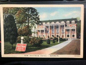 Vintage Postcard 1936 The Hoffman Hotel Bedford PA