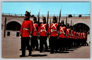 Drill Squad, Fort Henry Guard, Kingston, Ontario, Vintage Chrome Postcard #1