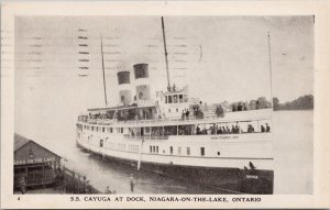 SS 'Cayuga' at Dock Niagara-on-the-Lake Ontario FH Leslie Postcard H54