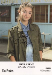 Mimi Keene as Cindy Williams Eastenders Hand Signed Cast Card Photo
