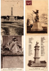 WAR MONUMENTS FRANCE WORLD WAR I., 130 Vintage Postcards pre-1940 (L6187)
