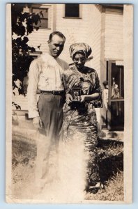 Woman Photographer Postcard RPPC Photo Victorian Hippie Camera c1910's Antique