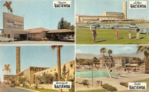 Advertising  HACIENDA MOTELS  California~Nevada  POOLS~GOLF  Roadside  Postcard