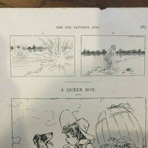 Rare - A Queer Boy - Page Cutout ILLUSTRATED VERSE GERTRUDE E HEATH 